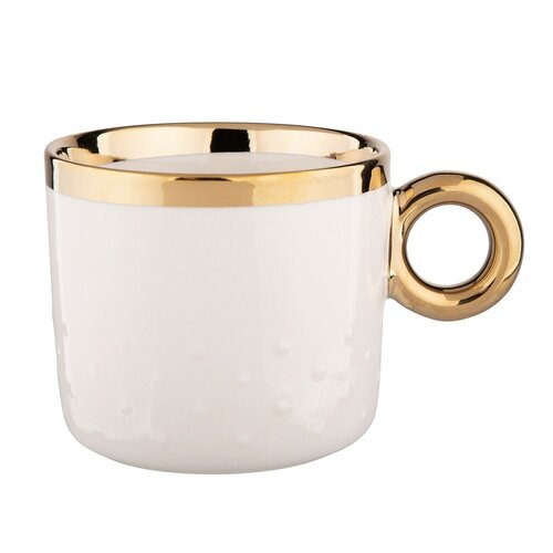 Altom Porzellantasse Palazzo dots 350 ml, weiß