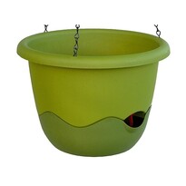 Plastia Selbstbewässernde Pflanzgefäße Mareta Grün, Durchmesser 30 cm