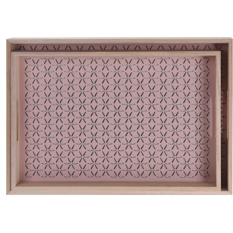 Servírovací podnos Trento ružová, 2 ks