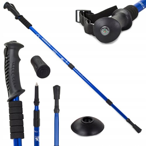Nordic walking palice za hojo antishock, modre