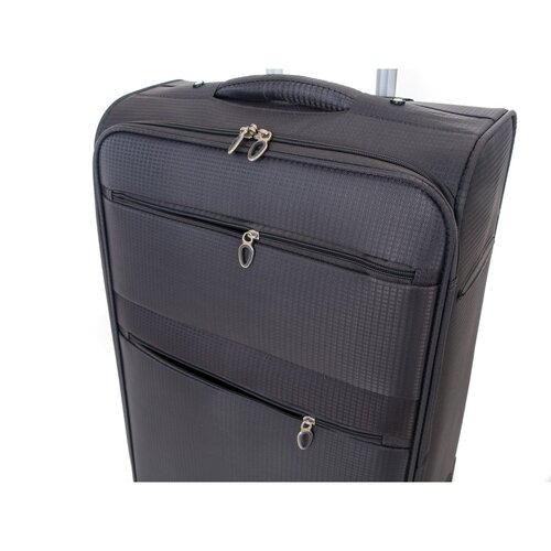 Pretty UP Cestovní textilní kufr TEX15 S, šedá