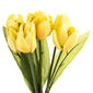 Umelá kvetina tulipán 9 ks, žltá
