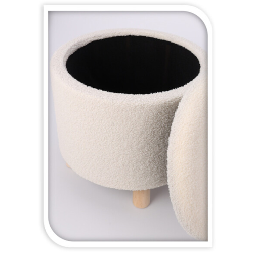 Taburet Teddy, biela