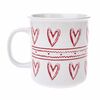 Božični keramični vrč Christmas heart II bel, 710ml