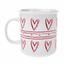 Božični keramični vrč Christmas heart II bel, 710ml
