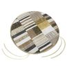 Bellatex EMA Sitzkissen rund glatt Fliesen braun-beige, 40 cm