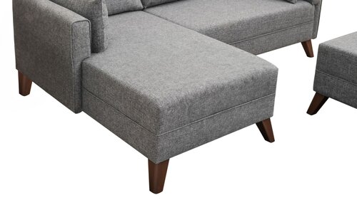Sofa narożna Bella Narożnik Lewy 2 Szary