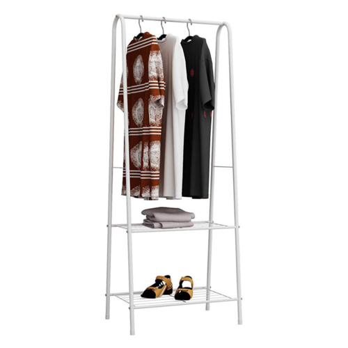Kleiderständer mit Ablageflächen RETOR, weiß