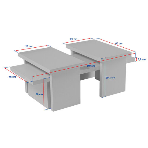 Măsuță de cafea Sanctuary Wood White