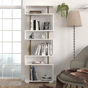 Knihovna Blok White Walnut