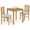 Set de dining din lemn masiv cu 2 scaune, 69 x 69x 75 cm, stejar Iandhaus