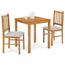 Set de dining din lemn masiv cu 2 scaune, 69 x 69x 75 cm, stejar Iandhaus
