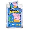 Gyermek pamut ágynemű – Peppa Malac– George Jumping Game, 140 x 200 cm, 70 x 90 cm