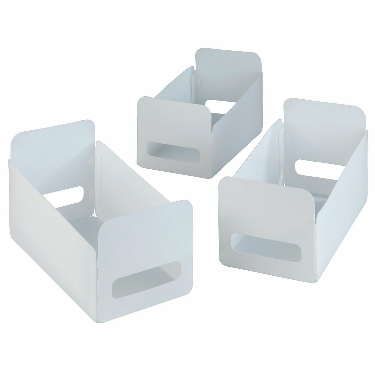 3 összecsukható doboz készlet, Wenko, összecsukható, 15 x 18 x 40 cm, polipropilén, fehér