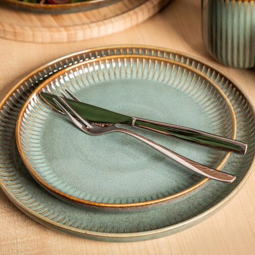 Altom Porcelanowy talerz deserowy Reactive Sage, 20,5 cm