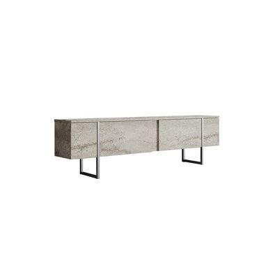 Măsuță TV Luxe Travertine and Silver