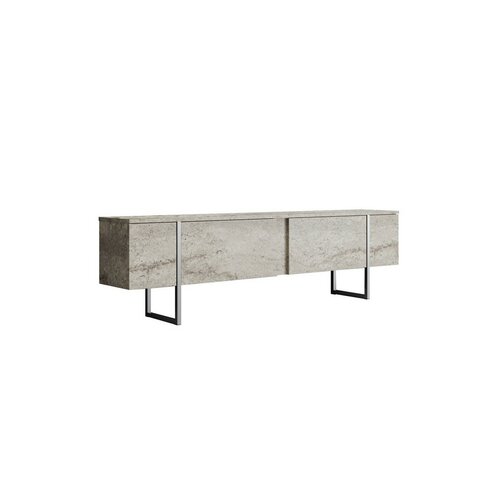 Măsuță TV Luxe Travertine and Silver