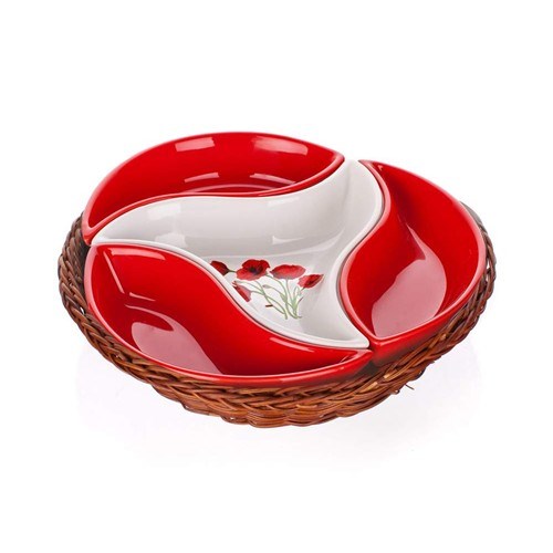 BANQUET Red Poppy 4dílná servírovací miska 601556RP