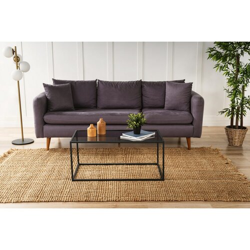 Măsuță de cafea Lizbon Black cu sticlăfumurie