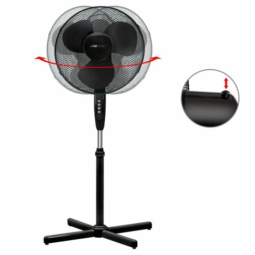 Clatronic VL 3603 S BK wentylator stojący 40 cm, czarny
