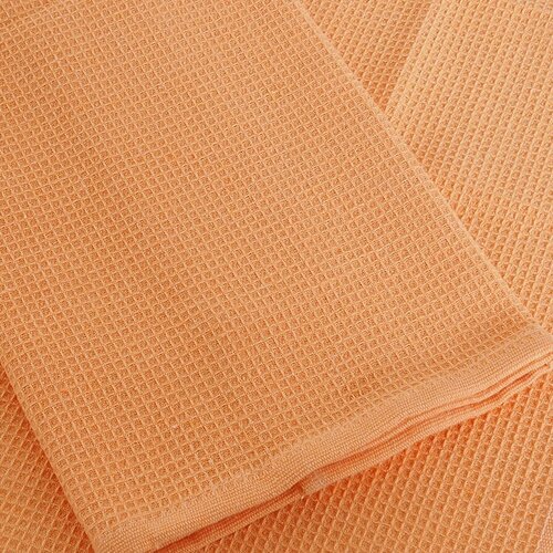 B.E.S. Petrovice Geschirrtuch Waffel Aprikose, 40 x 60 cm, 3er-Set
