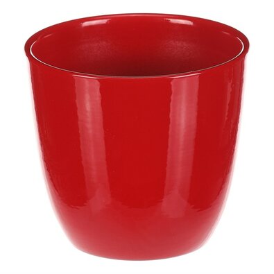 Keramik-Übertopf Terrakotta, Durchmesser 10 cm, rot