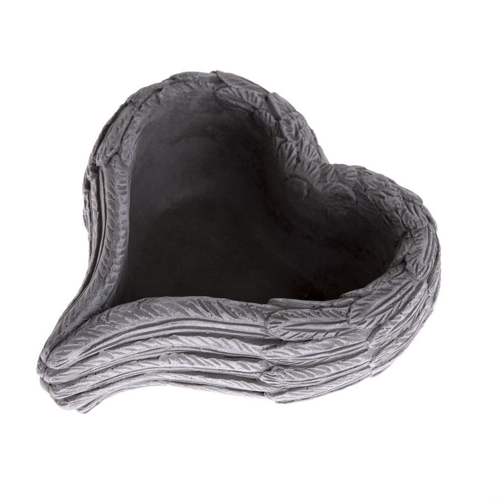 Pietní dekorace Betonový květináč Srdce, 20 x 8,5 x 18,5 cm