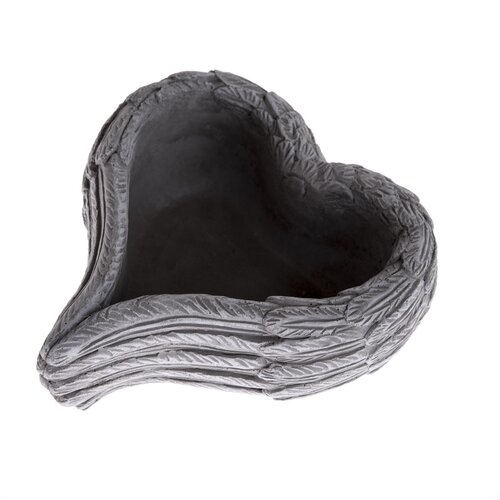 Pietna dekorácia Betónový kvetináč Srdce, 20 x 8,5 x 18,5 cm