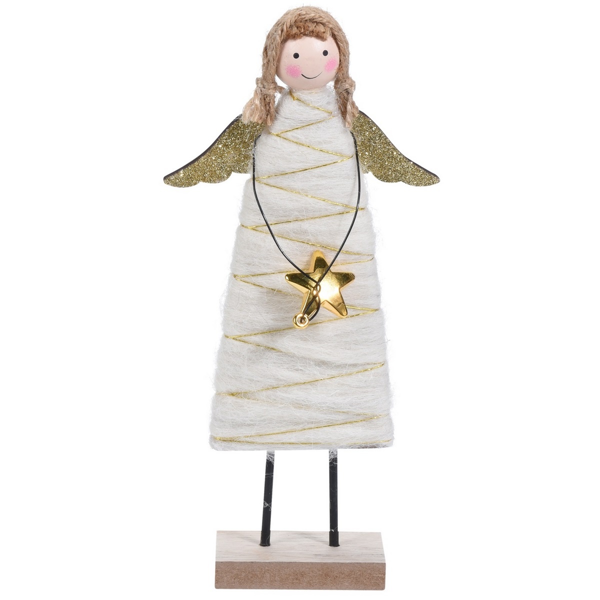 Koopman Karácsonyi angyal Berenice arany, 23 cm