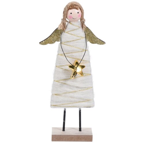 Anioł bożonarodzeniowy Berenice, złoty, 23 cm