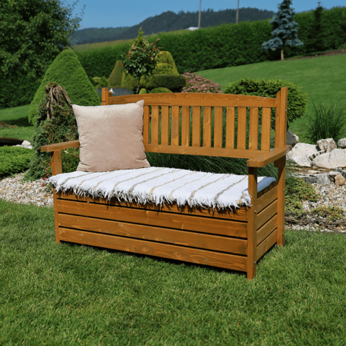 Gartenbank, braun, 123,5 cm, DILKA