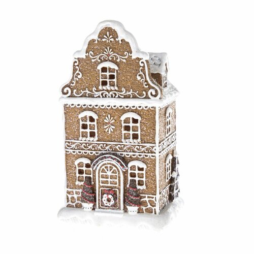 Gingerbread house karácsonyi LED dekoráció, 12 x 20,5 cm