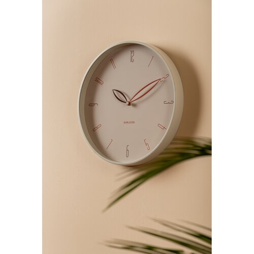 Karlsson 6012WG design ceas de perete bej, diametru 40 cm