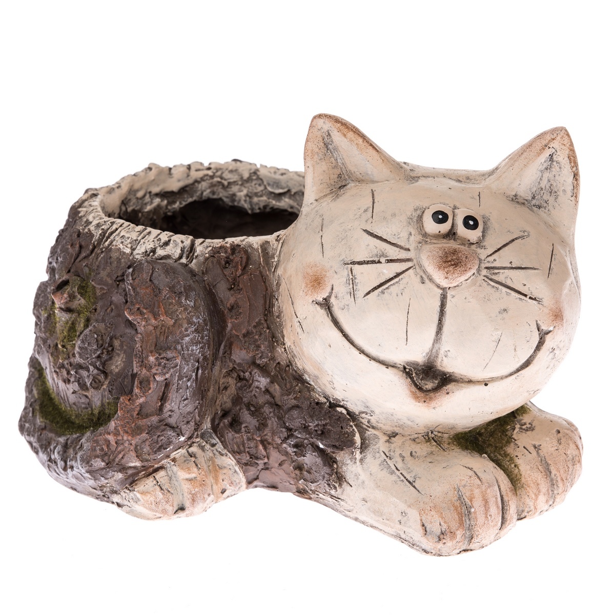 Mască de ghiveci din ceramică Pisica culcată,22 x 19 x 29,5 cm