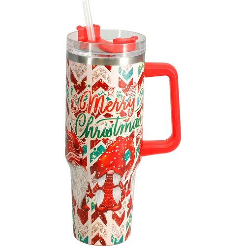 Vianočný termohrnček Merry Christmas 1,2 l, červená