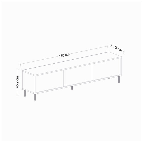 Televizní stolek Imaj White and Gold