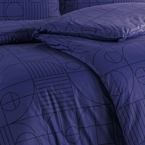 BedTex pamut ágynemét Geo Future Dusk, 140 x 200 cm, 70 x 90 cm