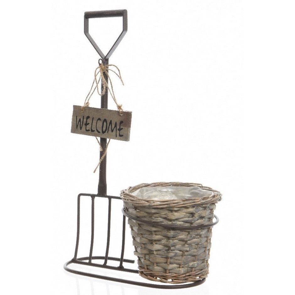 Vonkajší prútený kvetináč Vidly, 35 cm