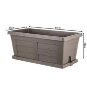 Bama Wielkogabarytowa skrzynka ogrodowa Legno cappuccino, 80 x 40 x 35 cm