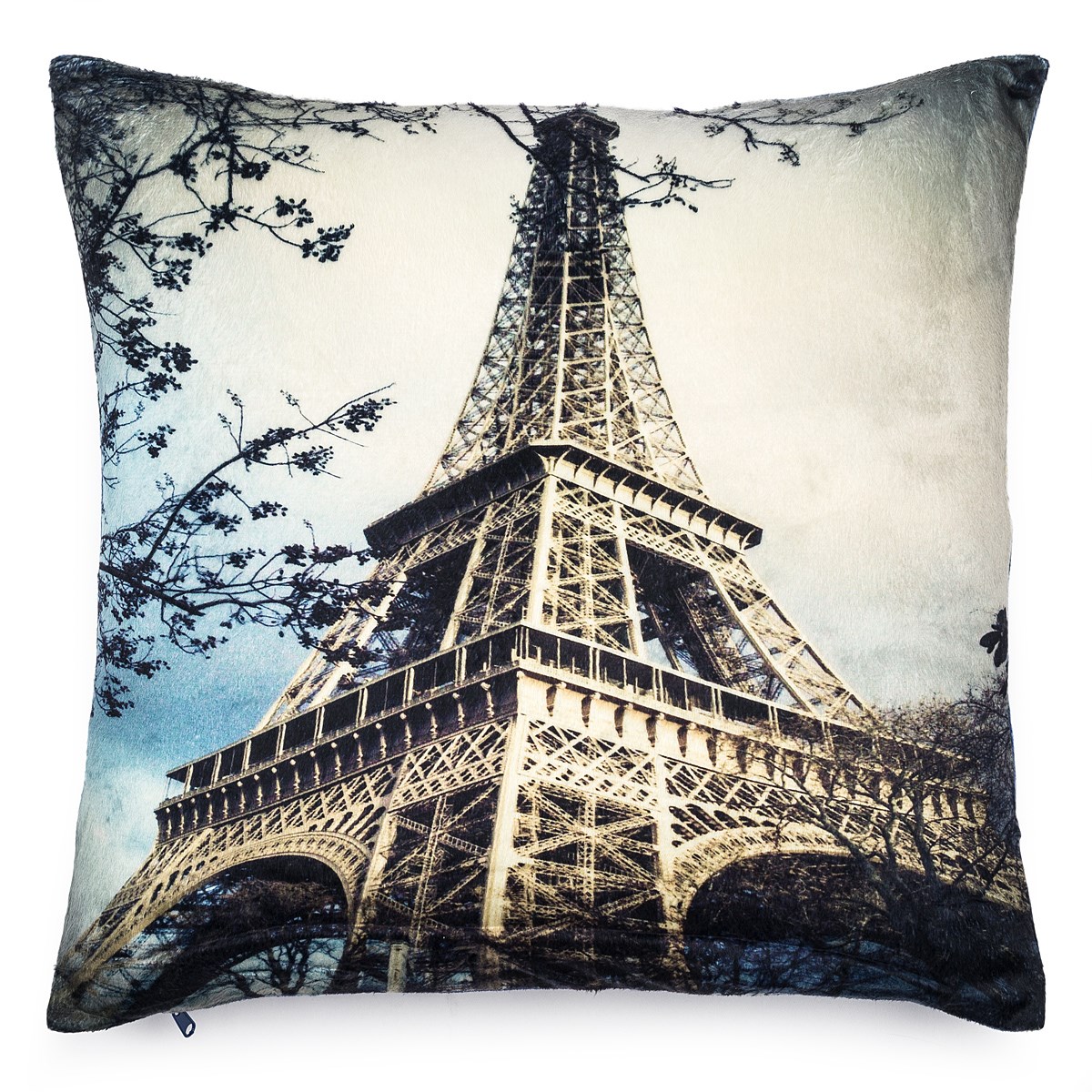 Trade Concept Obliečka na vankúšik mikroplyš Eiffelovka, 40 x 40 cm,