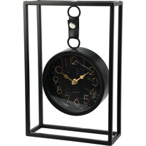 Metalowy zegar stołowy Alamino czarny, 20 x 7,5 x 30 cm