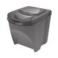 Sortibox Szelektív hulladékgyűjtő kosarak szürke, 25 l, 3 db