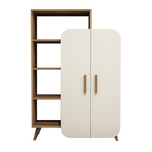 Bibliotecă Form Cream and Walnut