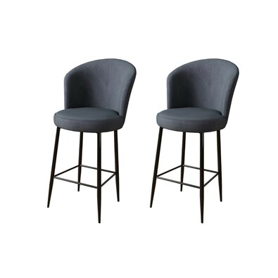 Barstuhl-Set Fora Anthracite, 2 Stück