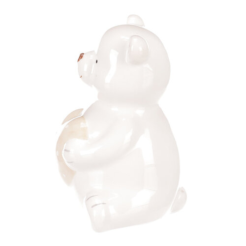Weihnachtsdekoration: Teddybär mit Herz, 10 cm