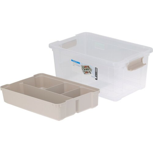 Storage Solutions Pojemnik plastikowy do przechowywania z wkładem 9 l, 35 x 23 x 17 cm