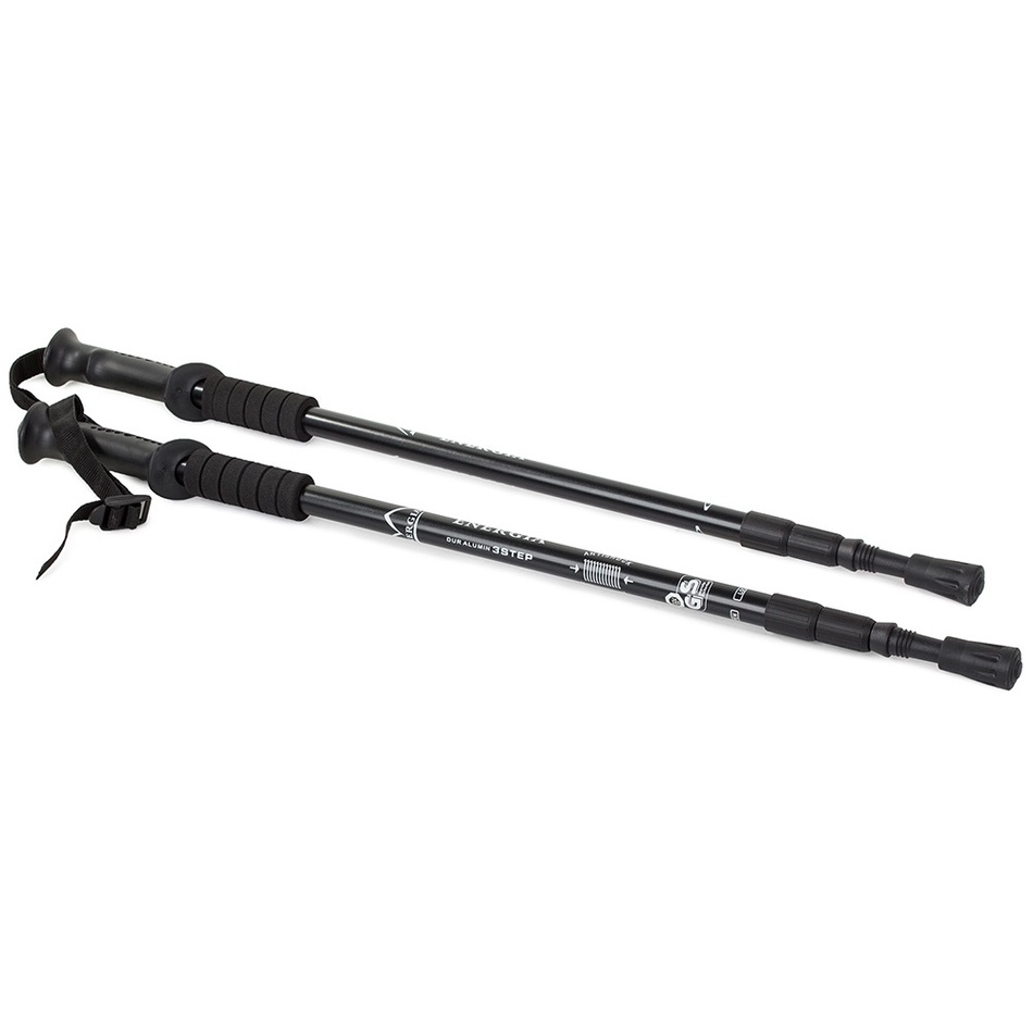 Nordic walking antishock sétapálcák, fekete, fekete akciós termékkép 1