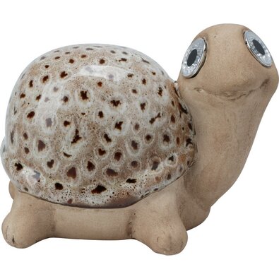 Solární zahradní dekorace Želva, porcelán, 11 x 6,6 x 13,5 cm