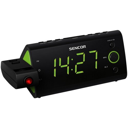 Sencor SRC 330 GN radio ceas de alarmă cuproiecție