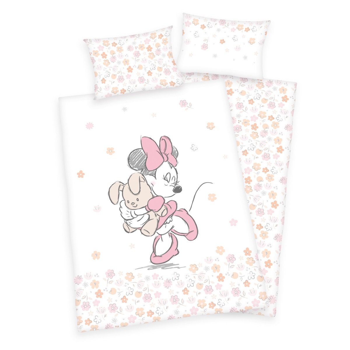 Herding Minnie Mouse gyermek pamut ágynemű kiságyba, 100 x 135 cm, 40 x 60 cm